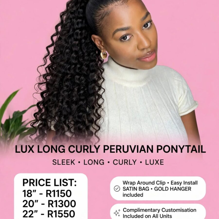 Lux Long Curly Peruvian Ponytail